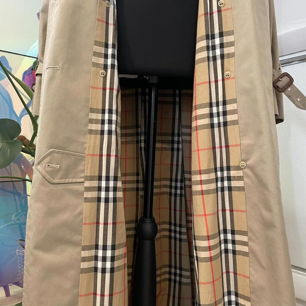 vintage 1980s Burberry trench coat nova check - Picture 6 of 8
